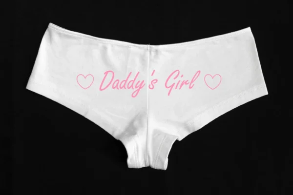 Daddy's Girl Boy White Shorties S-M
